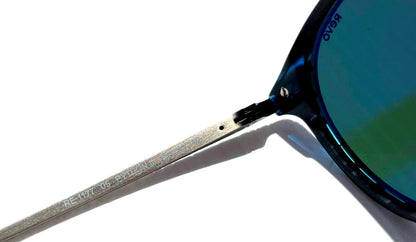 REVO PYTHON 3 Blue Horn Round GLASS Gray Lens Sunglass RE 1177 05 SG50