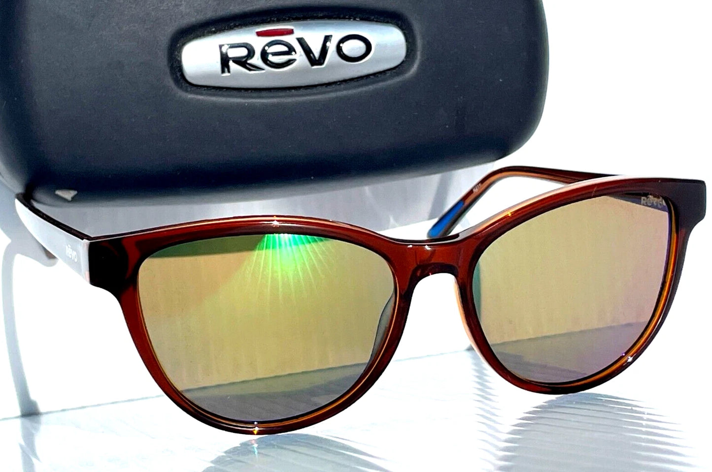 REVO DAPHNE Brown POLARIZED Green Lens Sunglass RE 1101ECO 02 GN