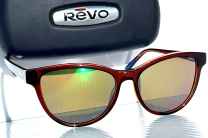 REVO DAPHNE Brown POLARIZED Green Lens Sunglass RE 1101ECO 02 GN