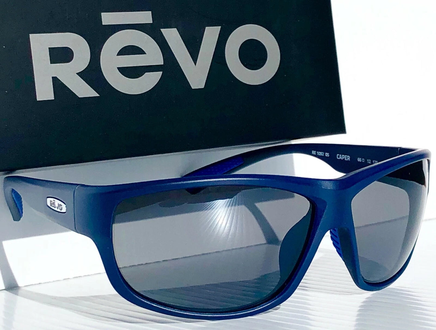 REVO CAPER BEAR GRYLLS Matte Blue POLARIZED Gray Lens Sunglass RE 1092 05 GY