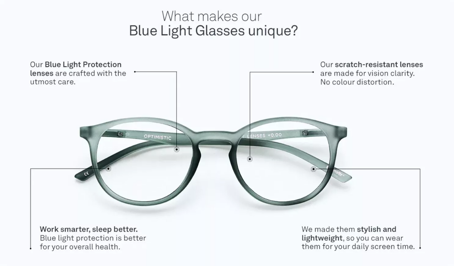 Gry Mattr DESIGNER READERS Black and Green DETERMINED Clear Blue Light Blocking Lens Eyewear