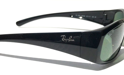 RAY BAN Shiny Black Frame POLARIZED Green Lens Sunglass RB4093 601/9A