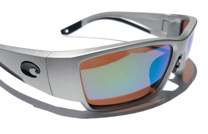 Costa CORBINA PRO Silver Metallic POLARIZED Green 580G GLASS Lens Sunglass 9109-07