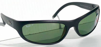 Ray Ban Sports Wrap Matte Black Frame POLARIZED Green Lens Sunglass RB 4033 601S