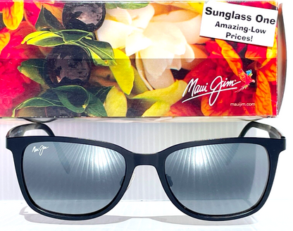 Maui Jim NAUPAKA Polished Black Frame POLARIZED Grey GLASS Lens Sunglass 775-2M