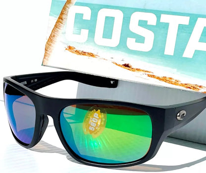 Costa Del Mar TICO Matte Black POLARIZED Green 580P Lens Sunglass TCO 11