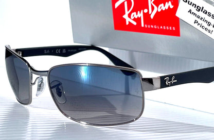 Ray Ban Gunmetal UV PROTECTIVE Gradient Blue Grey Lens Sunglass RB 3478