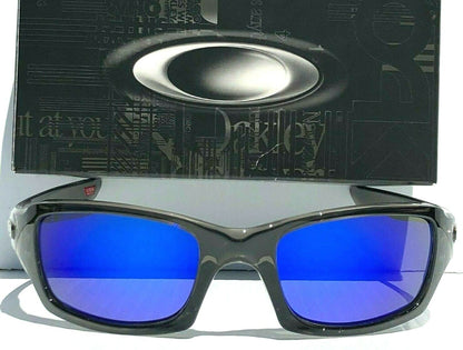 Oakley FIVES Squared in Grey Smoke Frames POLARIZED Galaxy Blue Lens Sunglass oo9238-04 - Two-Lens Bundle!