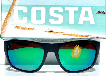 Costa Del Mar TICO Matte Black POLARIZED Green 580P Lens Sunglass TCO 11