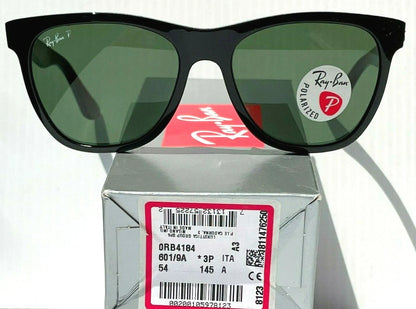 Ray Ban WAYFARER Black Frame POLARIZED G-15 Grey Green Sunglass RB4184 601/9A