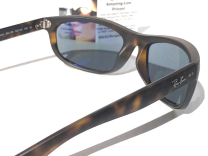 Ray Ban BALORAMA Matte Havana Frame Dark Blue Lens Sunglass RB 4089 894/56