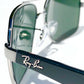 Ray Ban Chrome 60mm AVIATOR Frame Squared G-15 Green Grey Lens Sunglass RB 3483 004/71