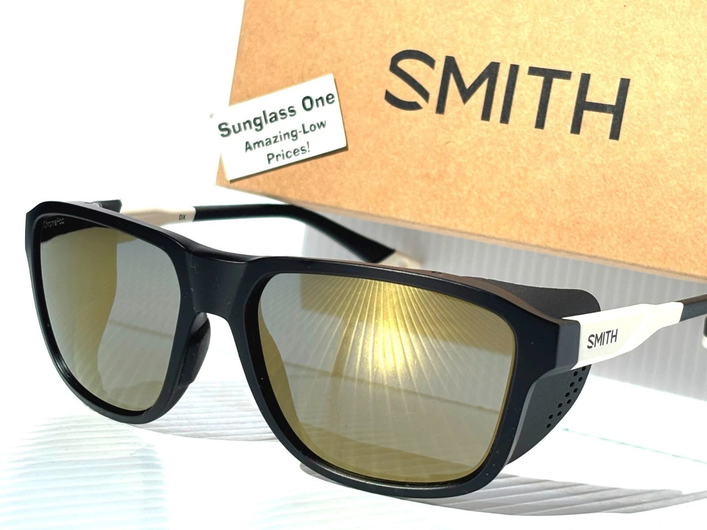 Smith Optics EMBARK North Face Black & White POLARIZED Gold Mirror Lens Sunglass TNF