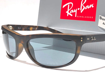 Ray Ban BALORAMA Matte Havana Frame Dark Blue Lens Sunglass RB 4089 894/56