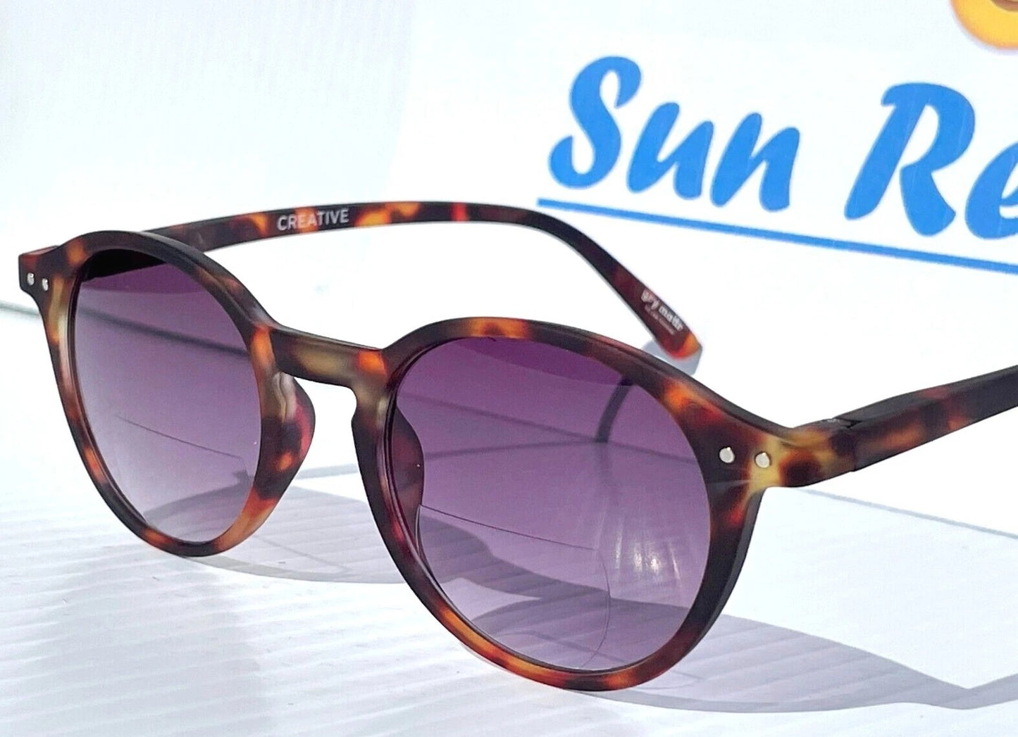 Gry Mattr DESIGNER SUN READERS CREATIVE Matte Tokyo Tortoise Bifocal Sunglass