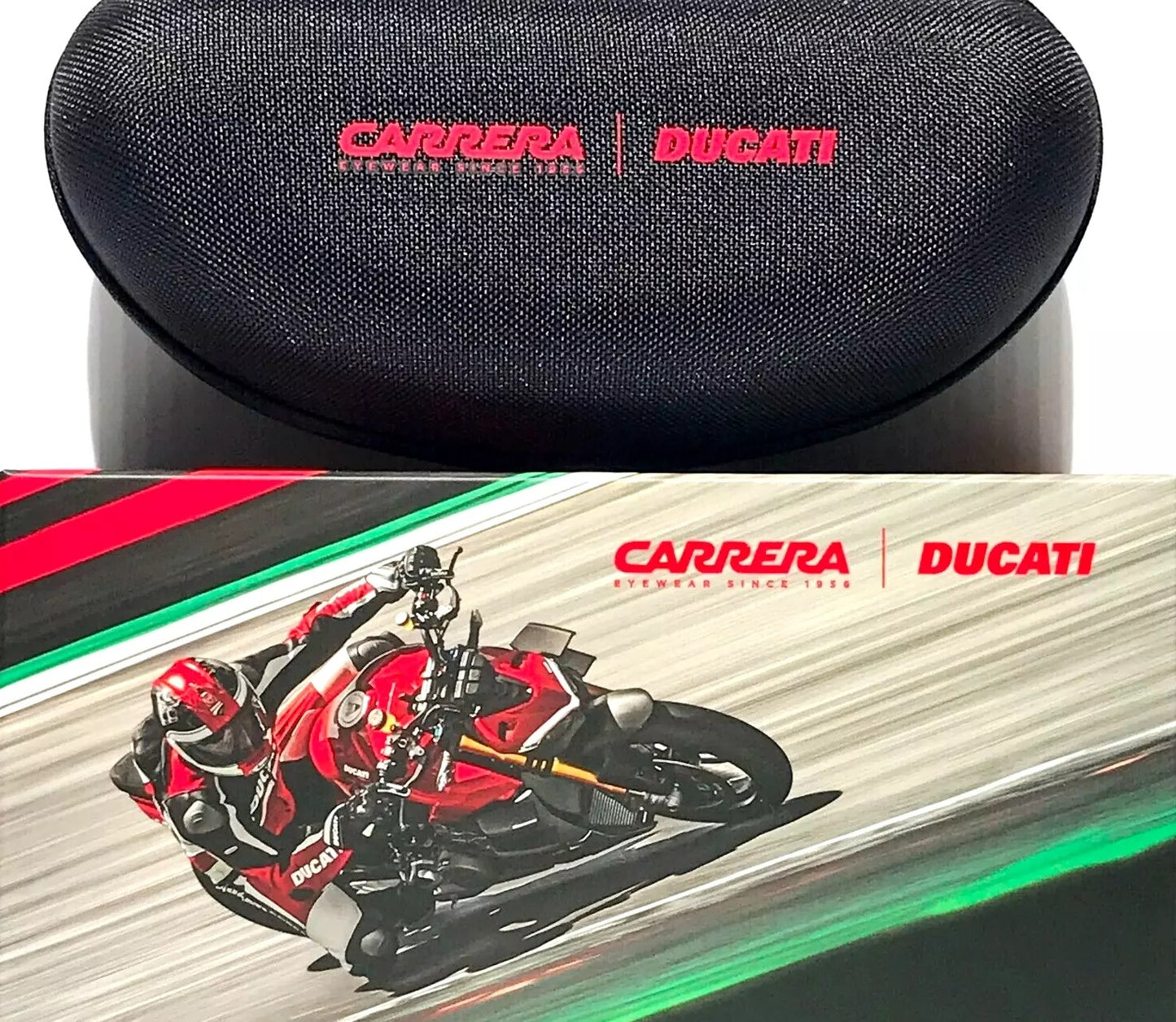 Carrera DUCATI CARDUC Shiny Black Frame Red Mirror Lens Sunglass 002/S 0A4UZ