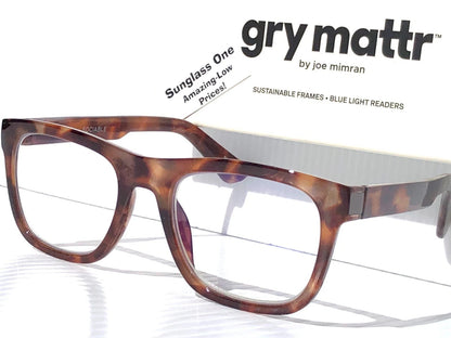 Gry Mattr DESIGNER READERS Tortoise Frame SOCIABLE Blue Light Blocking Eyewear