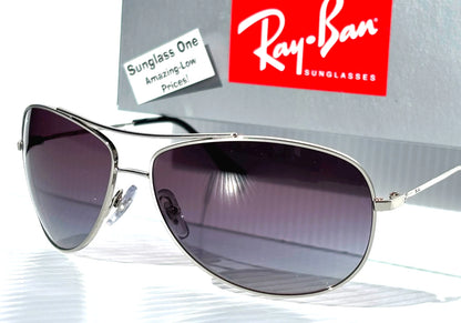 Ray Ban AVIATOR Silver Frame Grey Gradient Lens Sunglass RB3293 003/8G