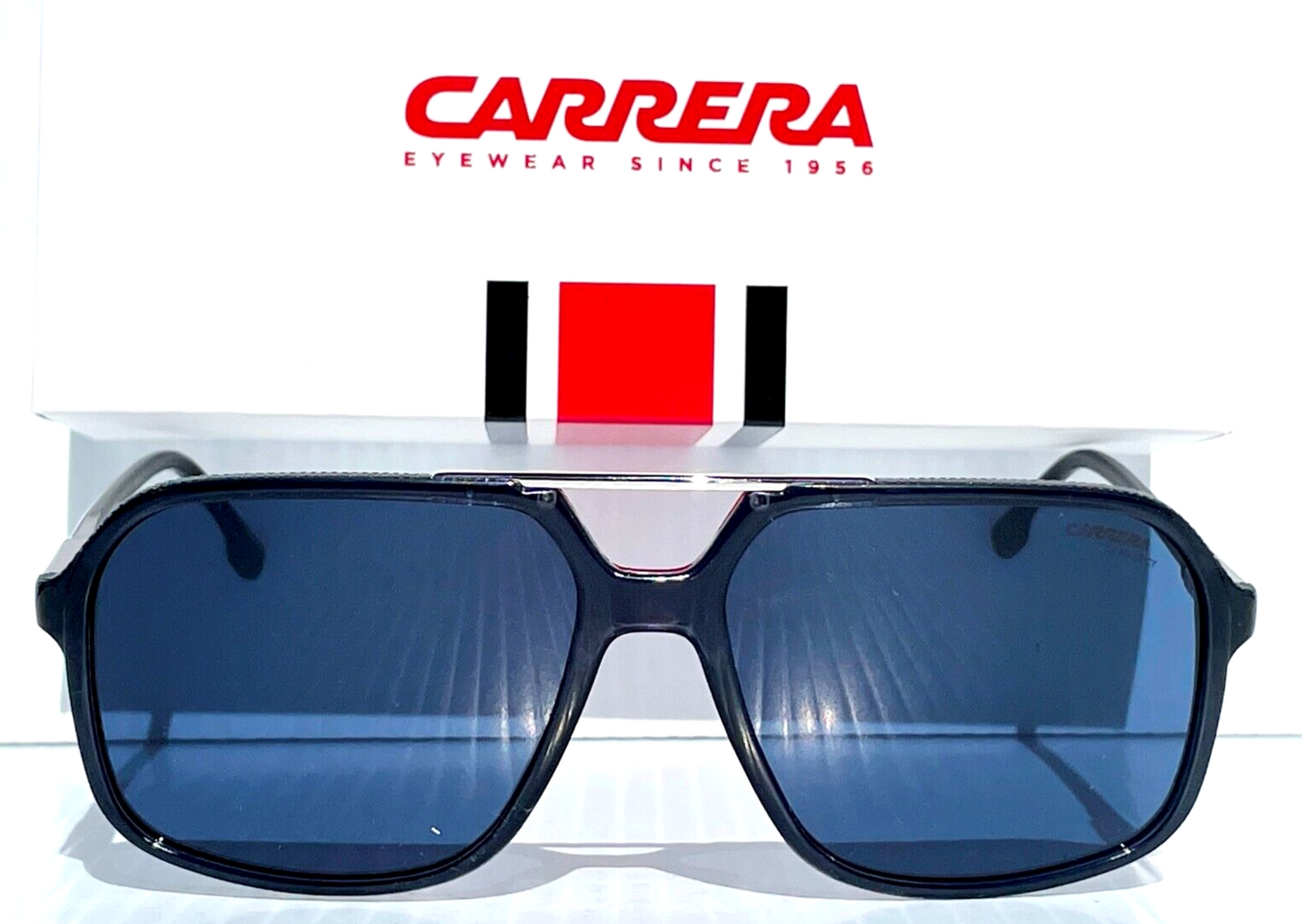 CARRERA Polished Grey Smoke Frame Blue Lens Sunglass 229/S PJPKU