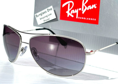 Ray Ban AVIATOR Silver Frame Grey Gradient Lens Sunglass RB3293 003/8G