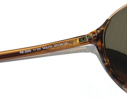 REVO NOLITA Amber Horn POLARIZED Champagne Gold Lens Sunglass RE 2200 11 CH