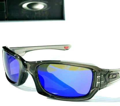 Oakley FIVES Squared in Grey Smoke Frames POLARIZED Galaxy Blue Lens Sunglass oo9238-04 - Two-Lens Bundle!