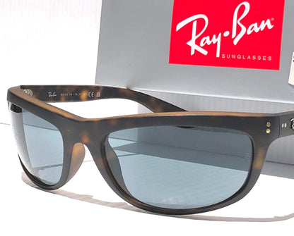 Ray Ban BALORAMA Matte Havana Frame Dark Blue Lens Sunglass RB 4089 894/56