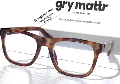 Gry Mattr DESIGNER READERS Tortoise Frame SOCIABLE Blue Light Blocking Eyewear