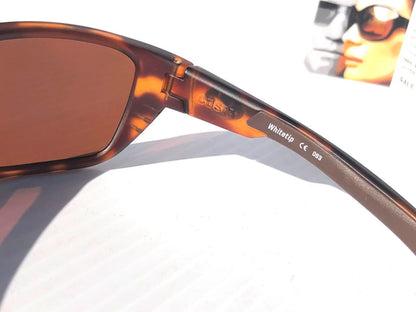 Costa Del Mar WHITETIP Matte Retro Tortoise POLARIZED Green 580P Lens Sunglass WTP 66