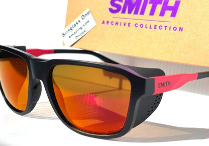 Smith Optics EMBARK Matte Black Horizon Red Frame ChromaPop POLARIZED Red Mirror Sunglass