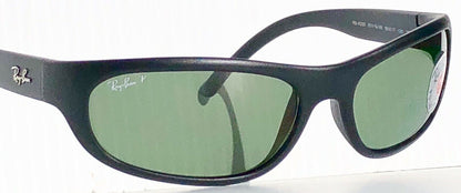 Ray Ban Sports Wrap Matte Black Frame POLARIZED Green Lens Sunglass RB 4033 601S