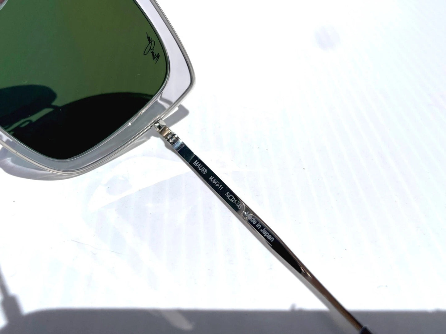 Maui Jim VIOLET LAKE Transparent Clear Frame POLARIZED Maui Blue Lens Sunglass B843-11