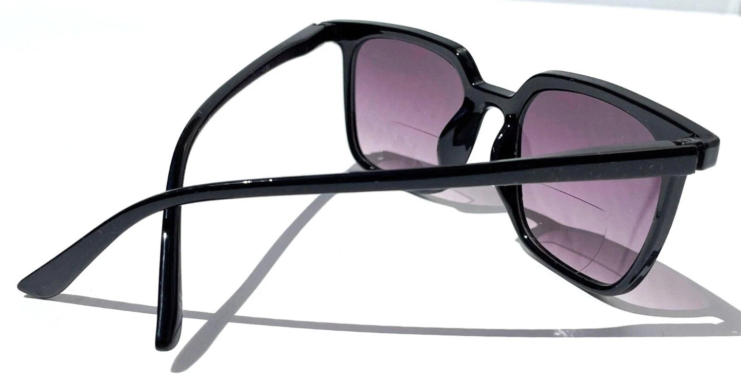 Gry Mattr DESIGNER SUN READERS CLEVER Shiny Black Bifocal Sunglass