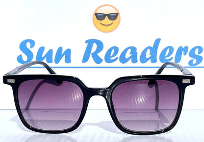 Gry Mattr DESIGNER SUN READERS CLEVER Shiny Black Bifocal Sunglass