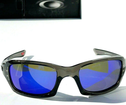 Oakley FIVES Squared in Grey Smoke Frames POLARIZED Galaxy Blue Lens Sunglass oo9238-04 - Two-Lens Bundle!