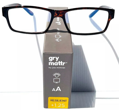 Gry Mattr DESIGNER READERS Tortoise Frame RESILIENT Blue Light Blocking Eyewear