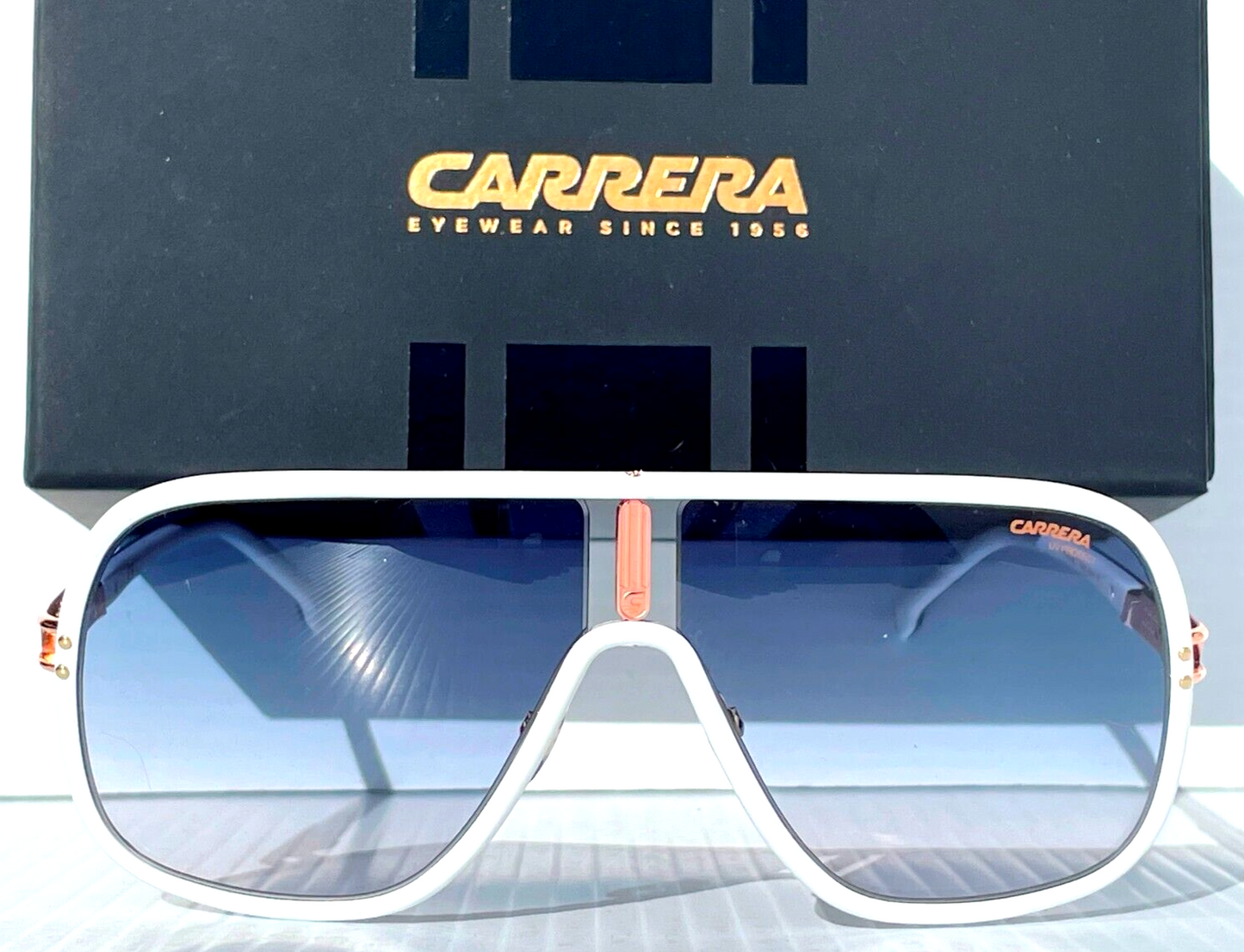 CARRERA Flaglab 11 in White Frame with Gradient Blue Lens Sunglass VK608
