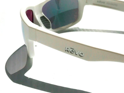 REVO BASELINER White POLARIZED Stealth Chrome Mirrored Lens Sunglass RE 1006 09 ST