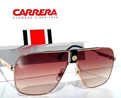 CARRERA Polished Gold Frame Gradient Brown Lens Sunglass 1018/S J5GHA