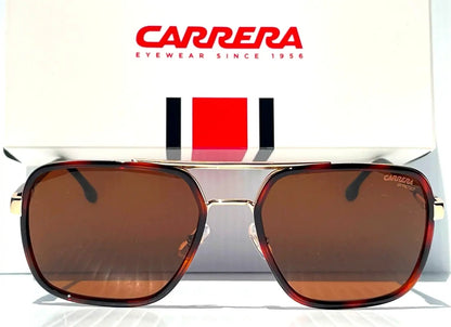 CARRERA Gold Tortoise Frame Bronze Lens Sunglass 256/S J5G70