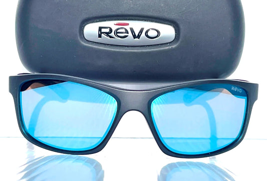 REVO HARNESS Matte Black POLARIZED Blue Water Lens Sunglass RE 4071 11 BL