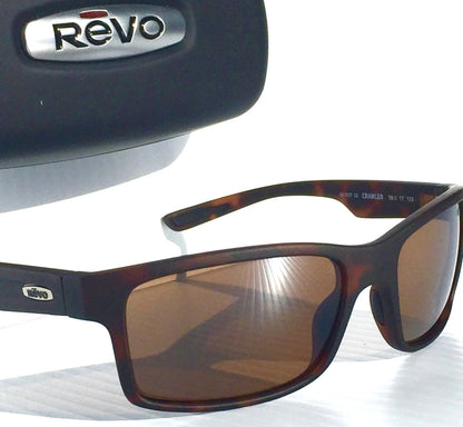 REVO CRAWLER Tortoise Matte POLARIZED Brown Terra Lens Sunglass RE 1027 02 BR