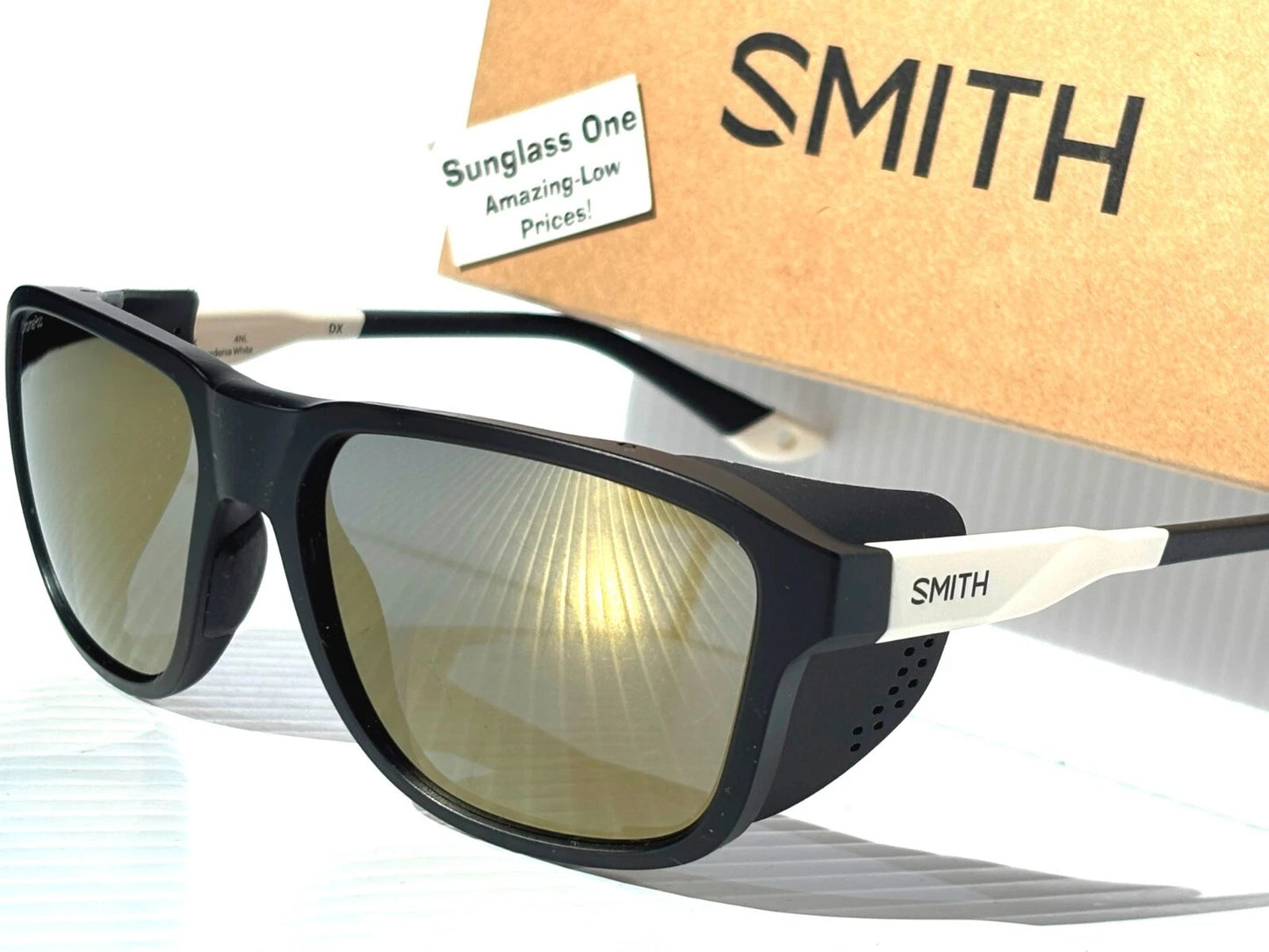 Smith Optics EMBARK North Face Black & White POLARIZED Gold Mirror Lens Sunglass TNF