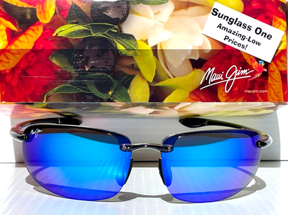 Maui Jim HOOKIPA Smoke Grey POLARIZED Blue Lens Sunglass B407-11