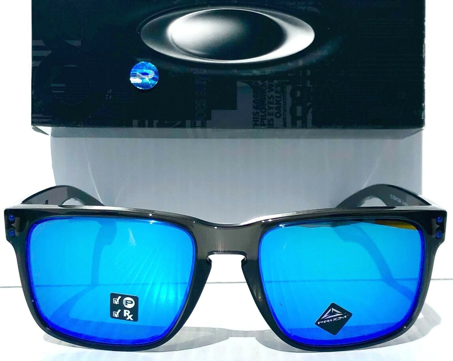 Oakley HOLBROOK XL in Grey Smoke Frame with POLARIZED PRIZM Sapphire Blue Lens Sunglass oo9417-09