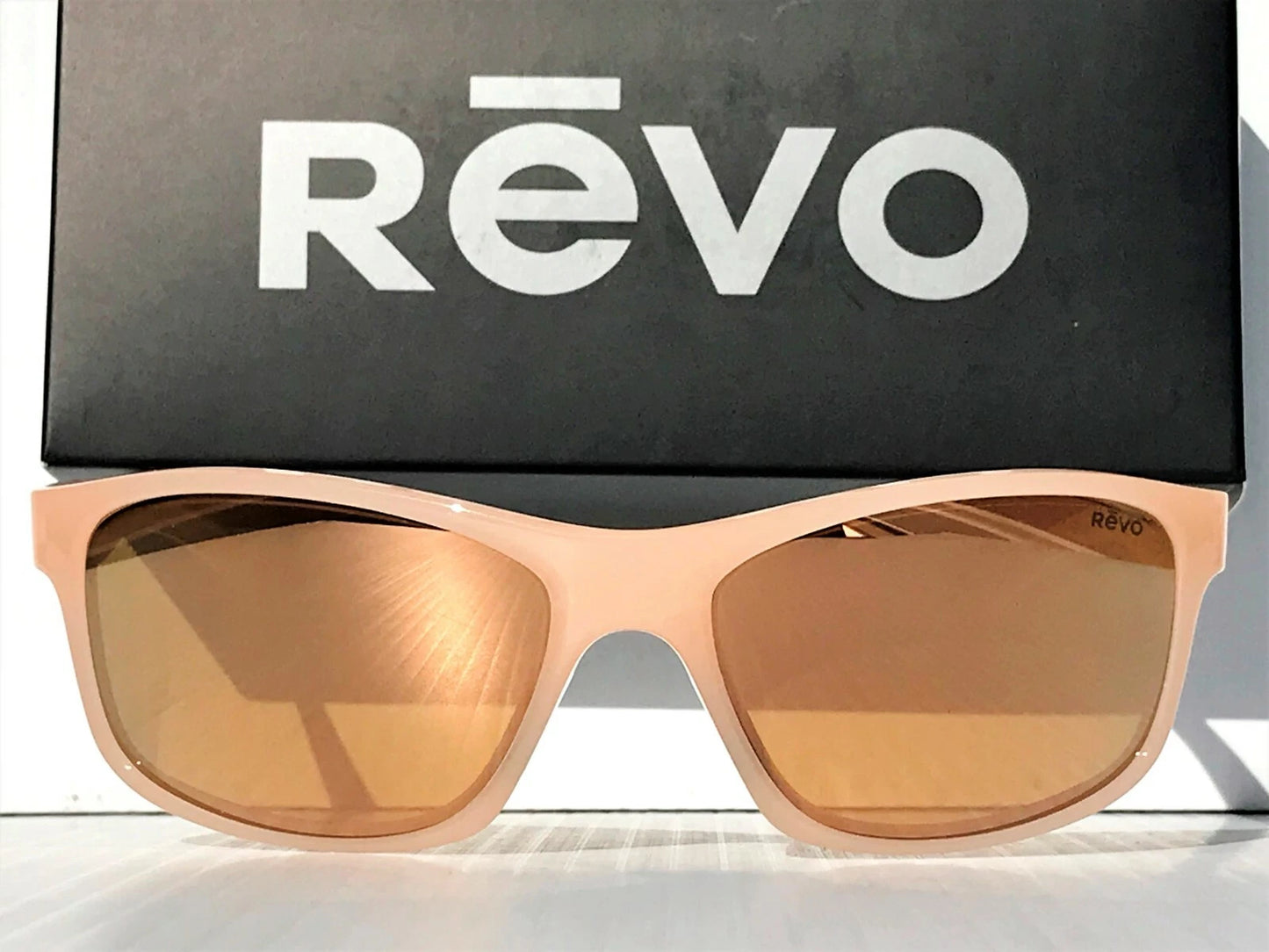 REVO HARNESS Blush Frame POLARIZED Champagne Glass Lens Sunglass RE 4071 10 CH