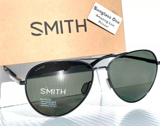 Smith Optics LAYBACK Matte Gunmetal Frame Carbonic POLARIZED Grey Green Lens Sunglass R80
