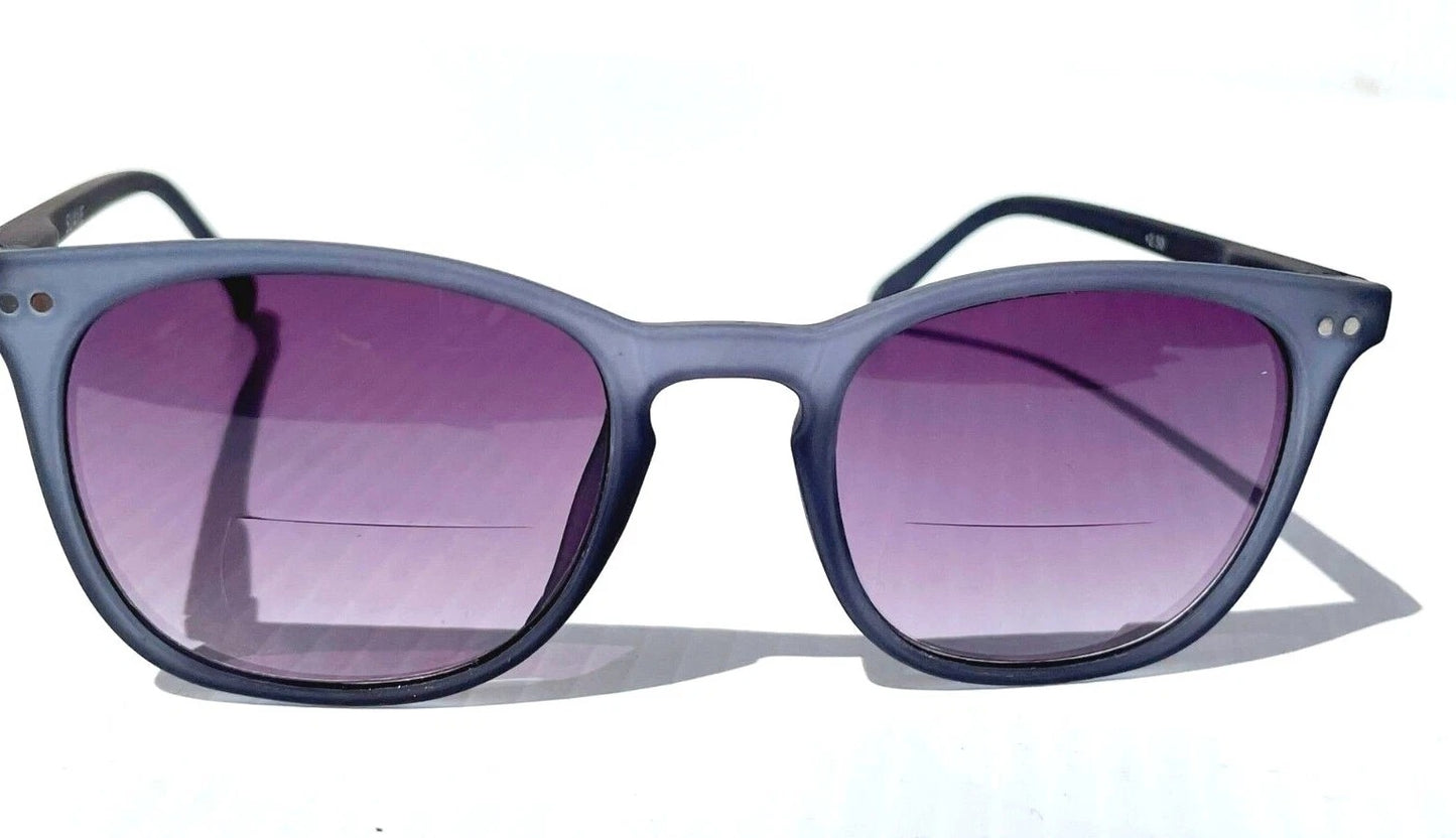 Gry Mattr DESIGNER SUN READERS SUAVE Matte Slate Blue Bifocal Sunglass