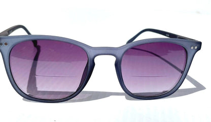 Gry Mattr DESIGNER SUN READERS SUAVE Matte Slate Blue Bifocal Sunglass