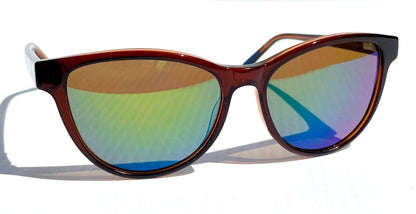 REVO DAPHNE Brown POLARIZED Green Lens Sunglass RE 1101ECO 02 GN